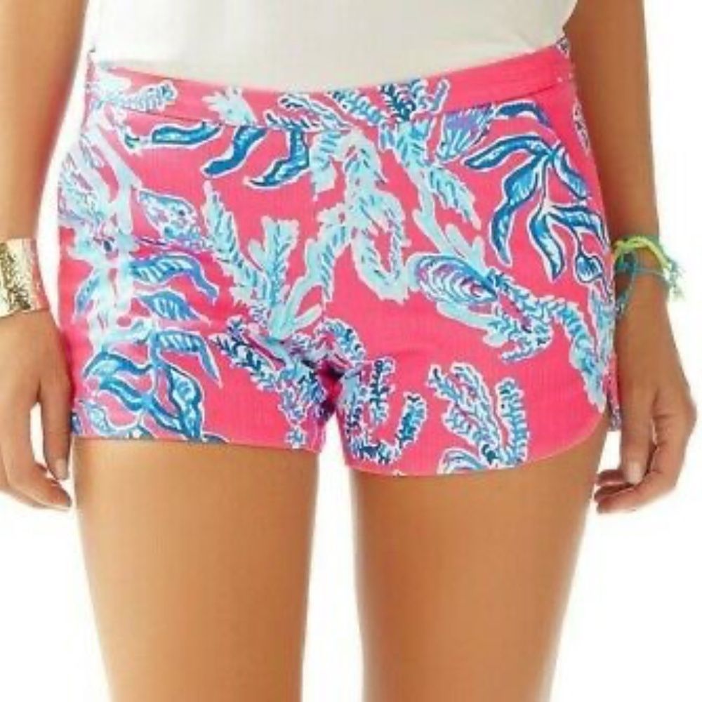 Lilly Pulitzer Adie Shorts In "Capri Pink Samba"